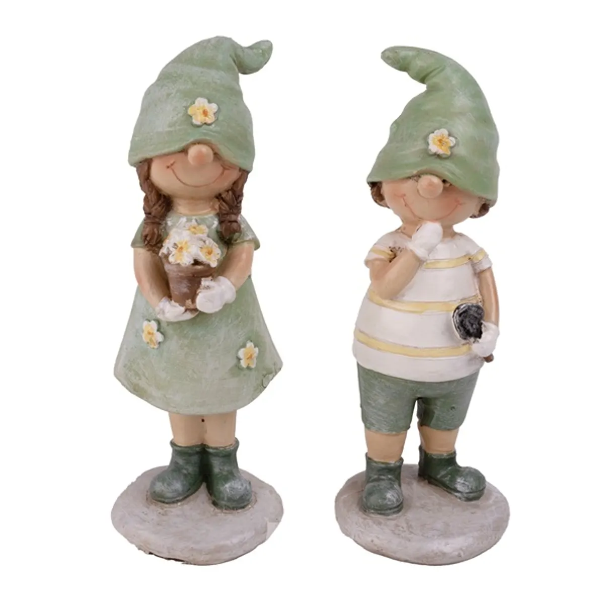 IRIS dekor műgyanta gyerek zöld ruha álló 2 féle 16cm #1