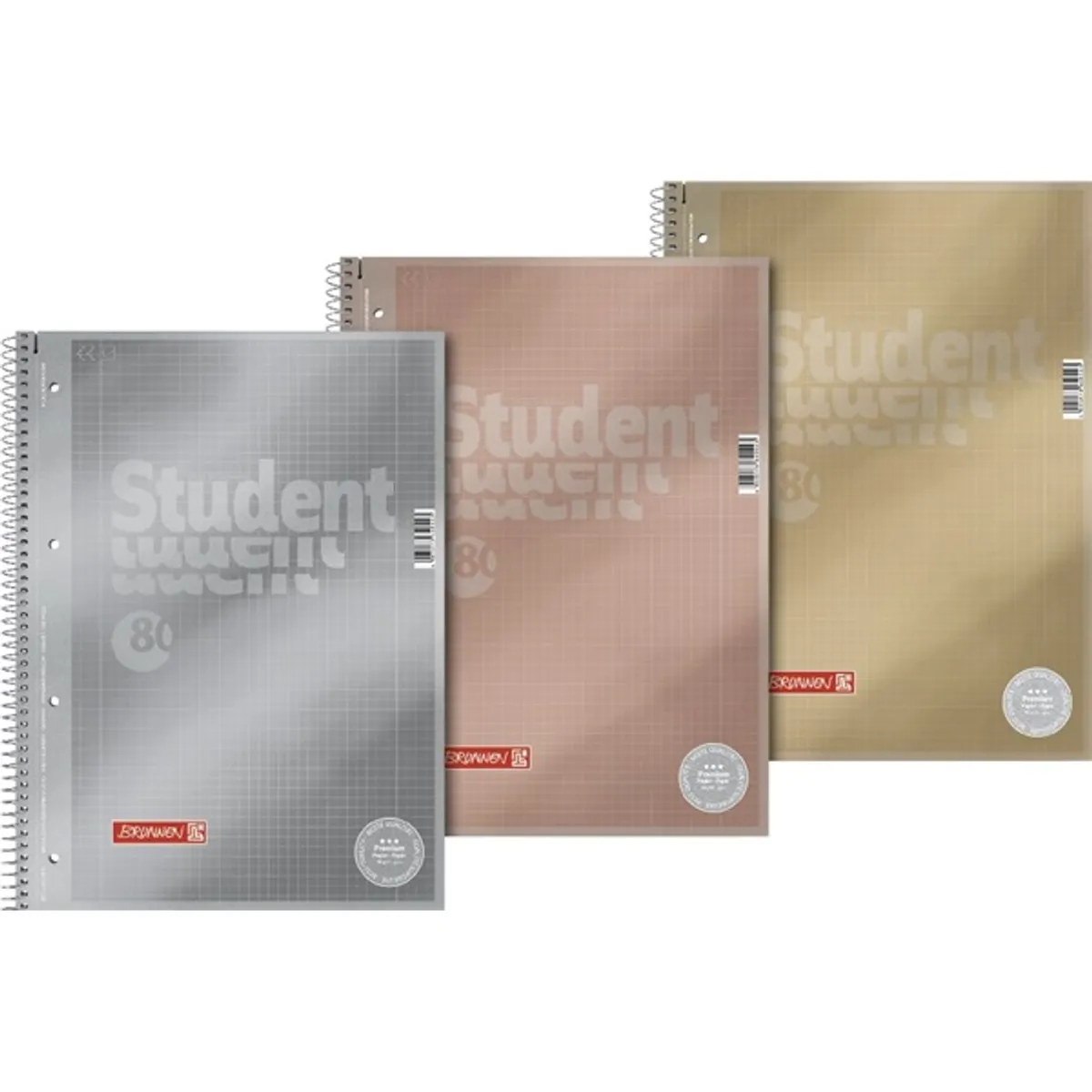 Brunnen A4 80 lapos kockás fémes spirálfüzet #1