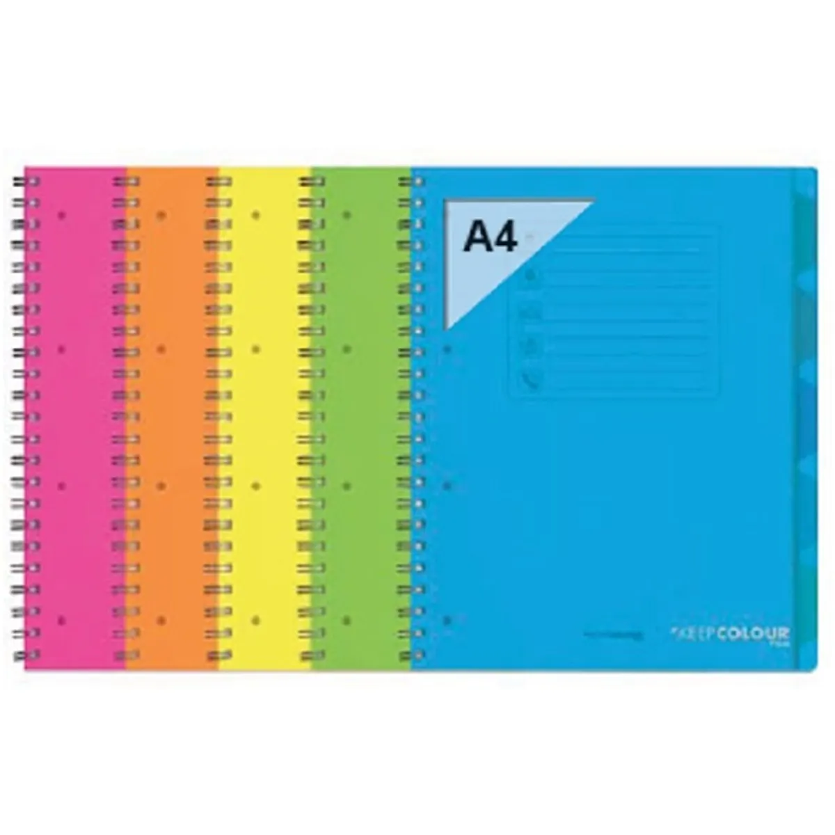 Orna Pro PP A4 120 lapos vonalas vegyes színű spirálfüzet #1