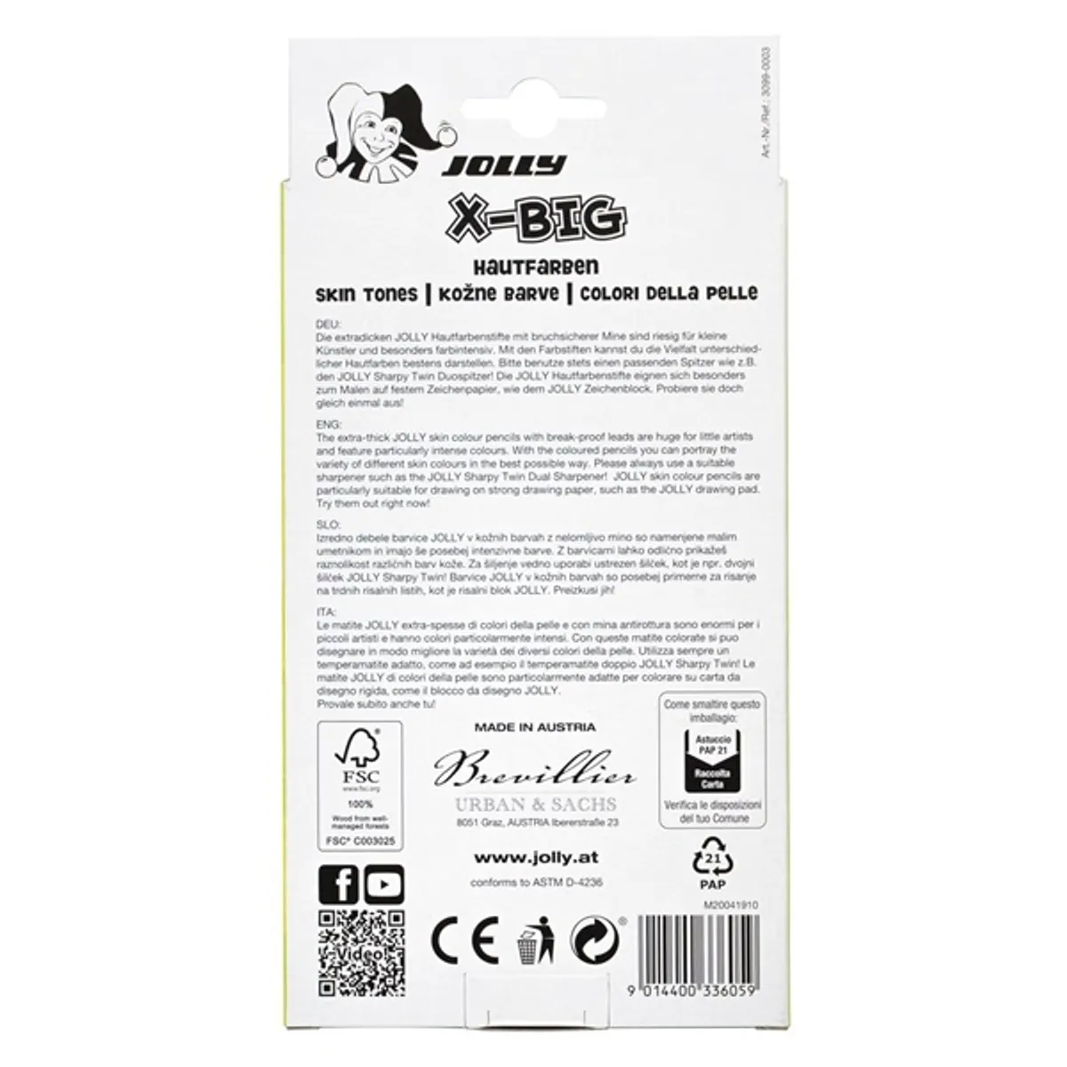 Jolly X-Big Skin Tones extra vastag 10 darabos színesceruza készlet #3