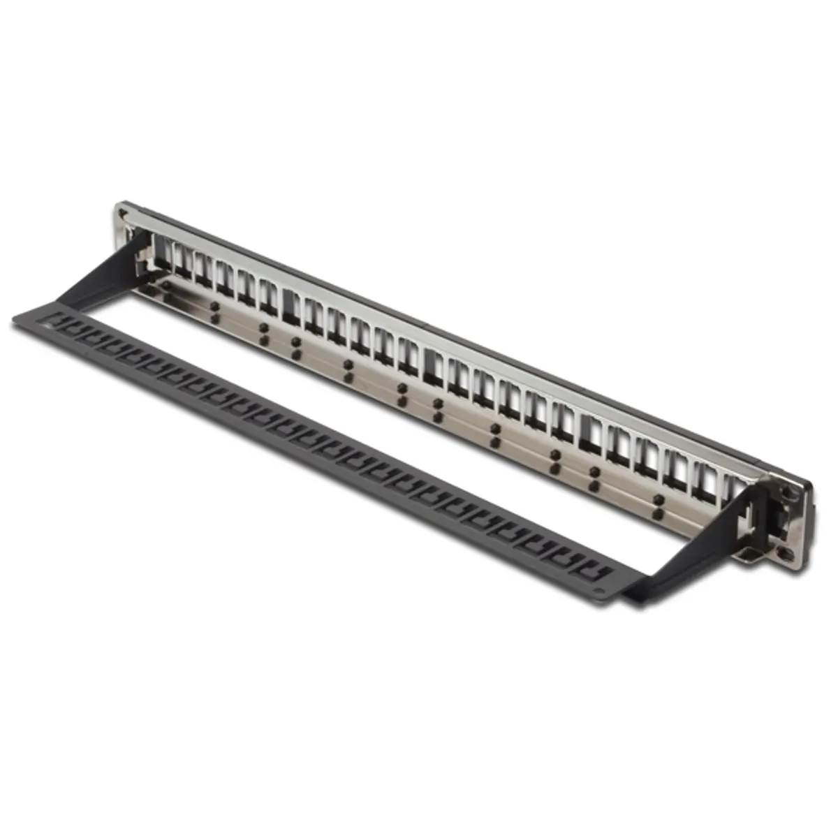 DIGITUS DN-91411-LF 19" 1U 24port moduláris fekete árnyékolt üres Patch Panel #4