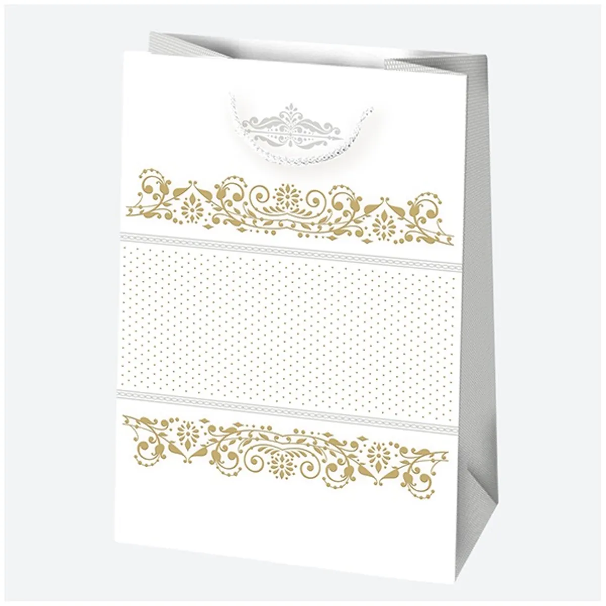 IRIS LUX ajándéktasak, különböző mintákkal, arany, 230x320x110 mm #3