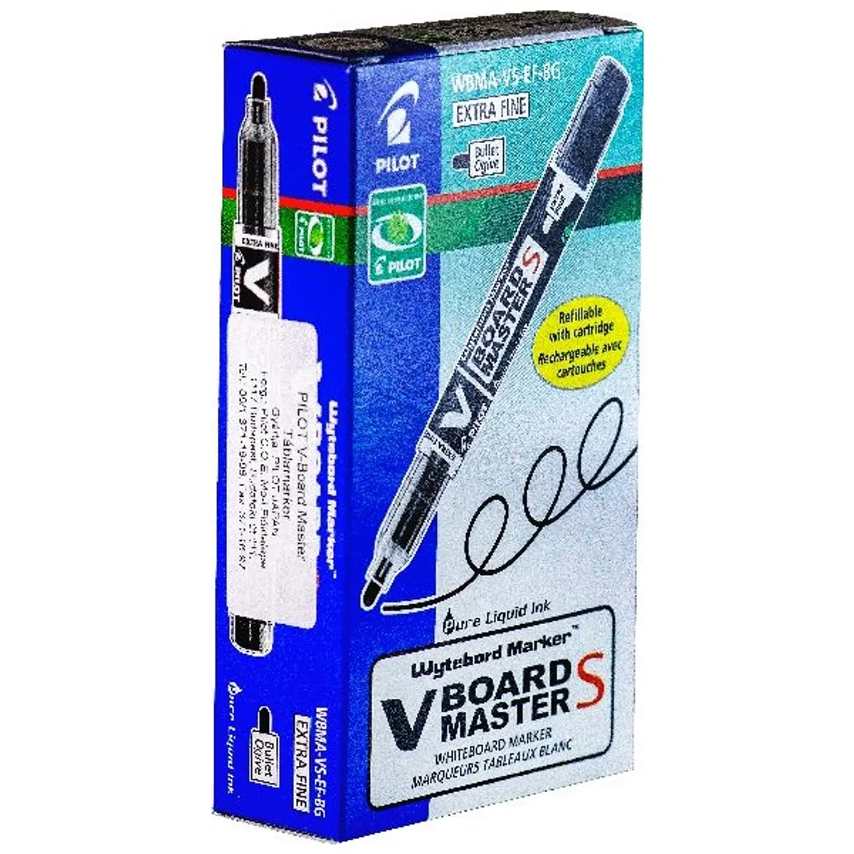 Pilot BeGreen V-Board Master S 10 db/csomag piros táblamarker #1