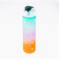 TOO KT-398 900ml-es színátmenetes motivációs kulacs idézetekkel és időskálával #2