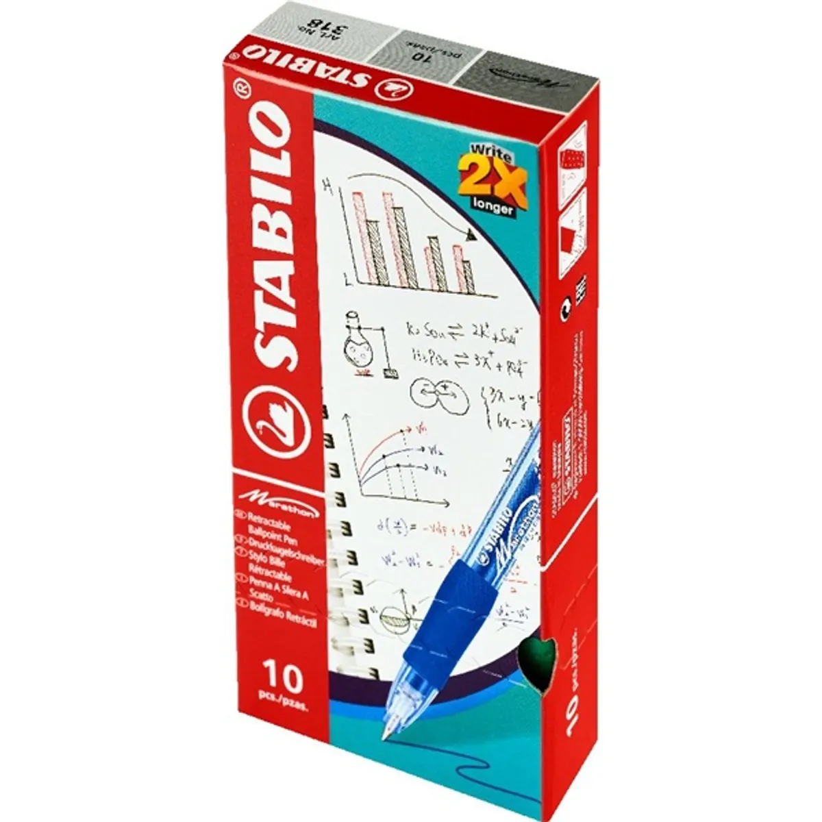 Stabilo Marathon 318 10db/csomag zöld golyóstoll #1