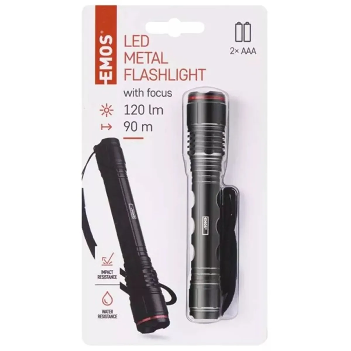 Emos P3113 120lm 2xAAA fókuszálható fém elemlámpa #3