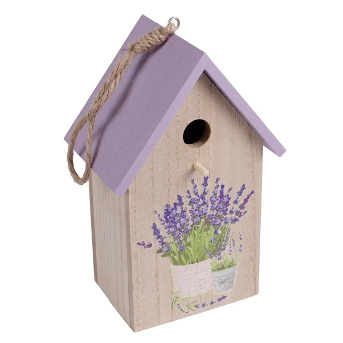 IRIS dekor fa akasztós ház levendulás 10x8x18cm #1