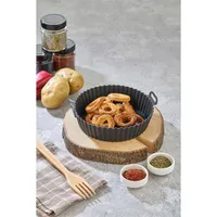 TOO kerek szilikon forma forrólevegős sütőhöz (air fryer) 20cm átmérő 5cm magasság, szürke, fekete vagy piros SL-3250 #4