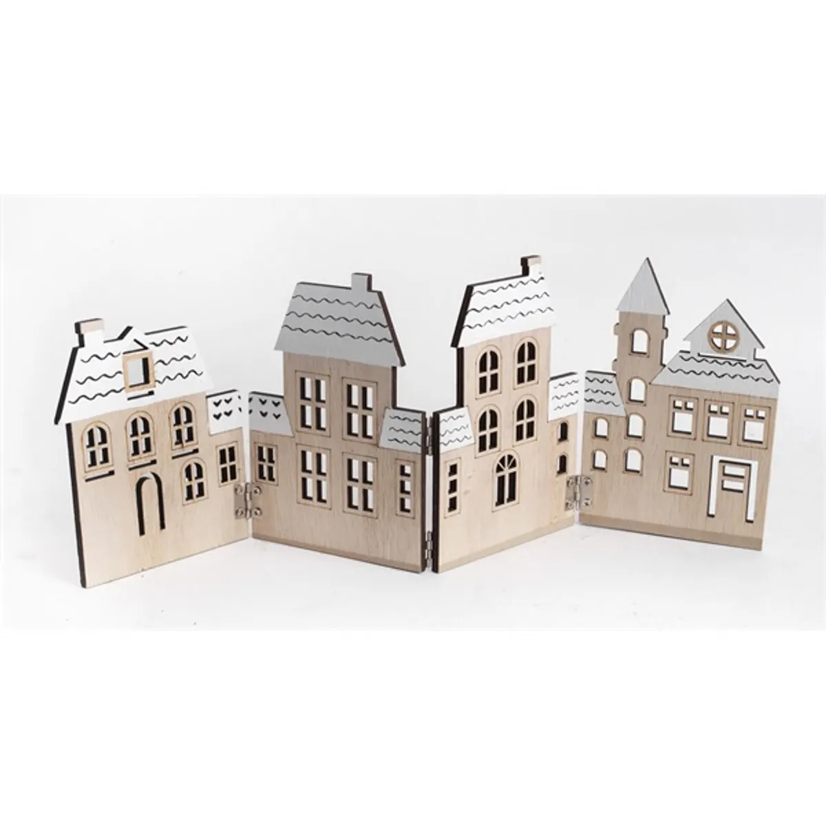 Iris fa házsor összecsukható natúr/fehér 39 cm #1