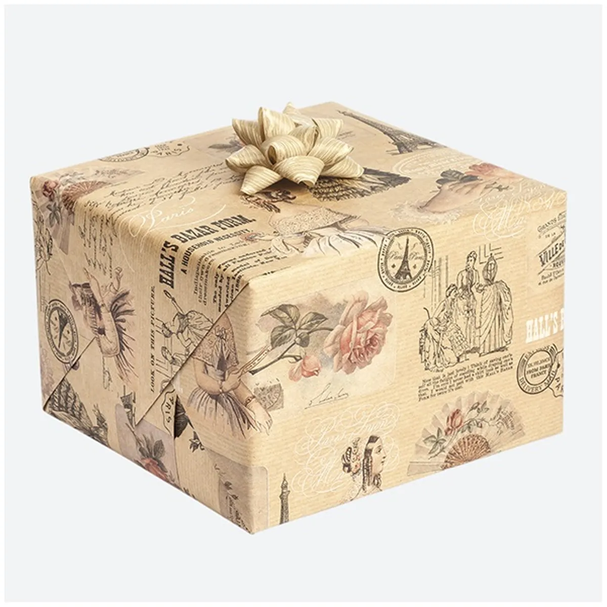 IRIS Karácsonyi tekercses KRAFT csomagolópapír,  200x70cm, különböző mintákkal, 60g/m2 #3