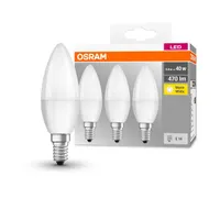 Osram Base matt műanyag búra/5W/470lm/2700K/E14/dobozos LED gyertya izzó 3 db #2