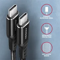 Axagon BUCM2-CM20AB 2m USB C fekete adat- és töltőkábel #3
