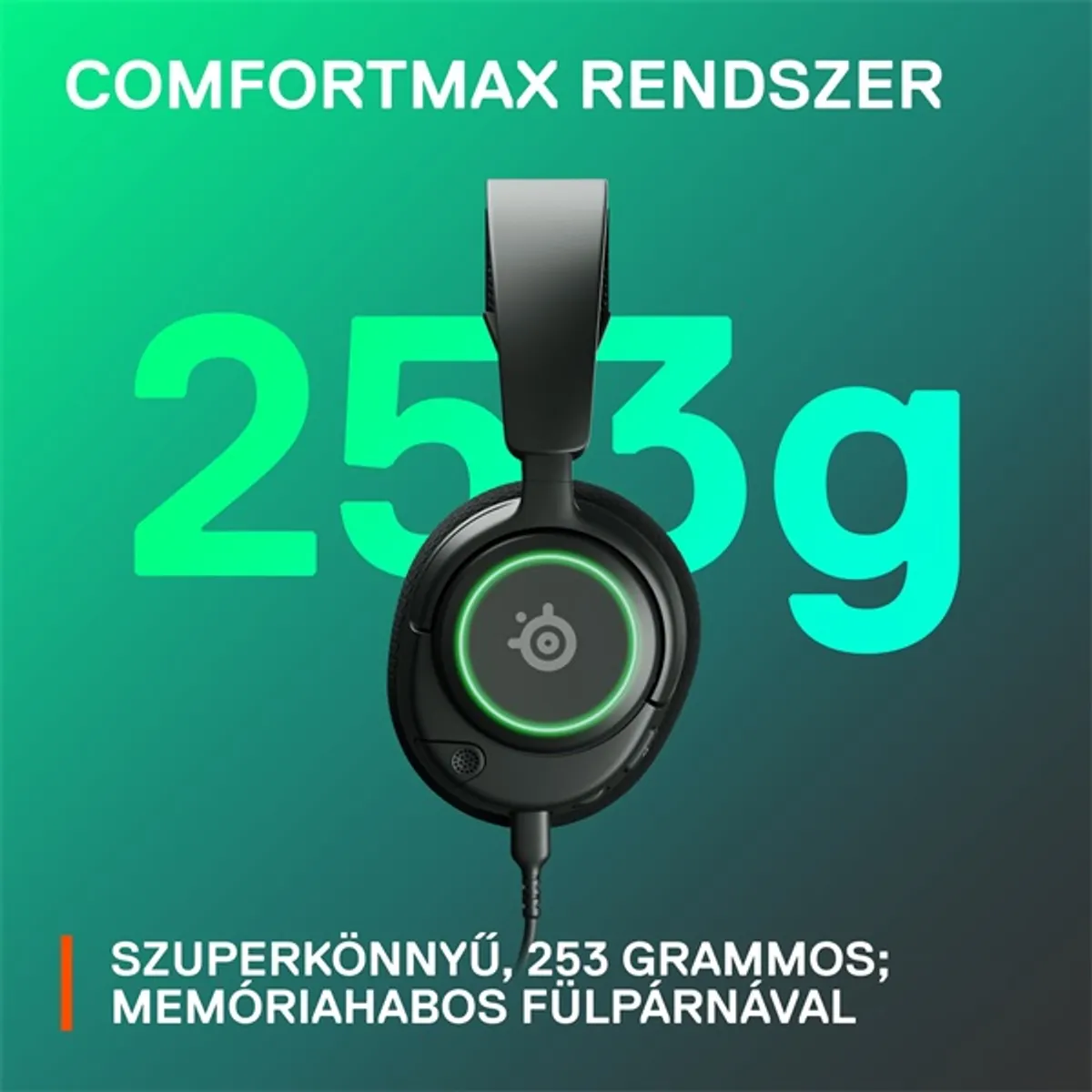 Steelseries Arctis Nova 3 fekete gamer headset #9