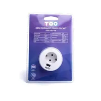 TOO GPS-200-1W IP20, 1x 2P+F, USB-A, fehér asztalba süllyeszthető elosztó #4