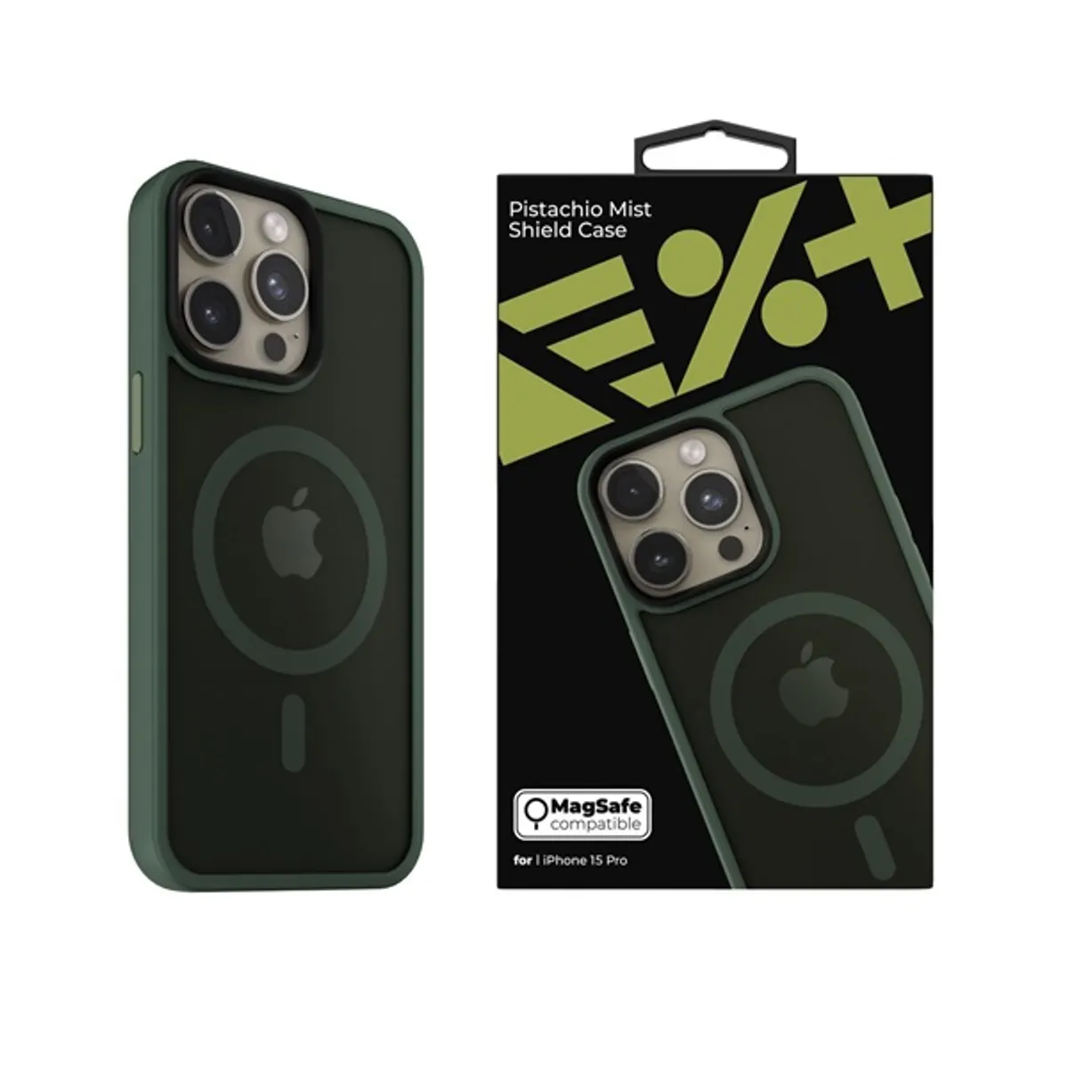 NextOne IPH-15PRO-MAGSF-MISTCASE-PTC iPhone 15 Pro pisztáciazöld szilikon MagSafe hátlap #1