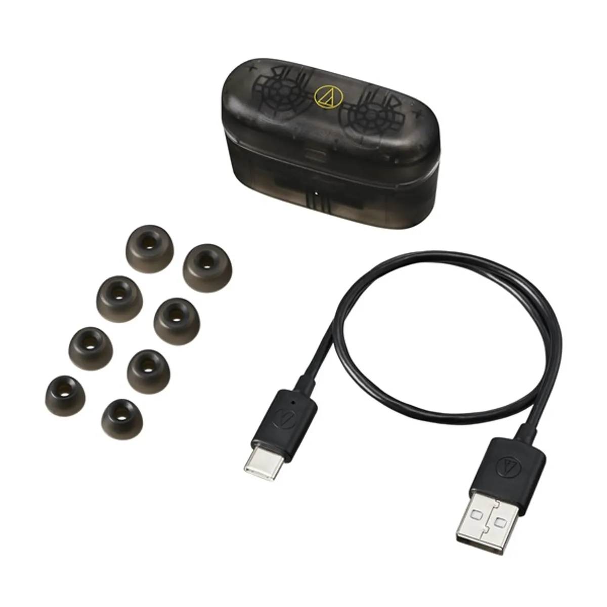 Audio-Technica ATH-CKS30TW+TBK True Wireless aktív zajszűrős vezeték nélküli áttetsző fekete fülhallgató #3