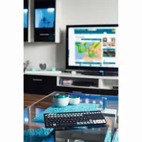 Thomson 132699 ROC3506 4 az 1-ben fekete multimédiás vezeték nélküli érintőpados LG Smart TV billentyűzet #2