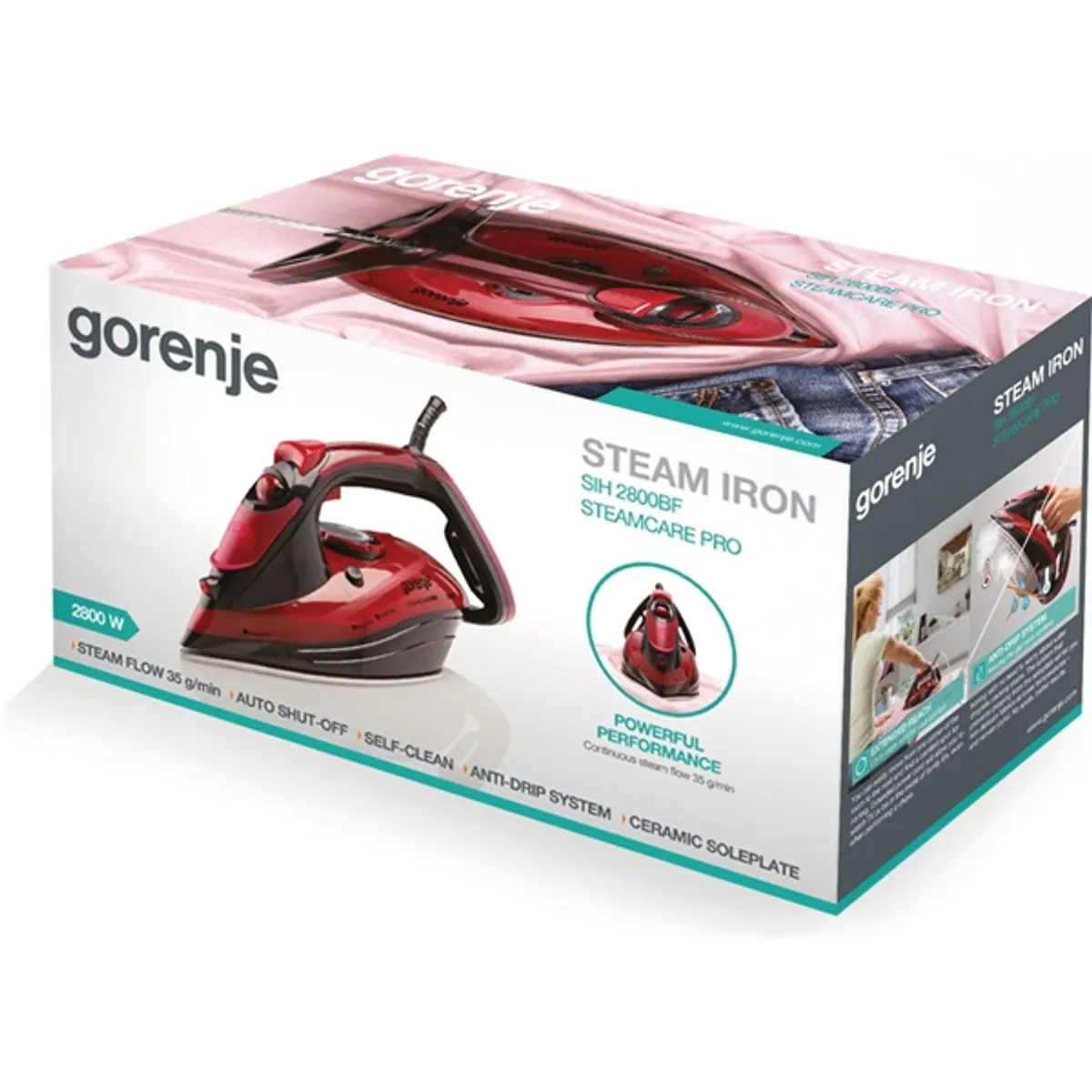 Gorenje SIH2800BF piros gőzölős vasaló #6