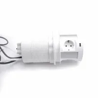 TOO PPS-100-4W IP20,4x 2P+F,HDMI,RJ45,2x USB-A,Qi töltés,hidraulikus,fehér asztalba süllyeszt. elosztó #7