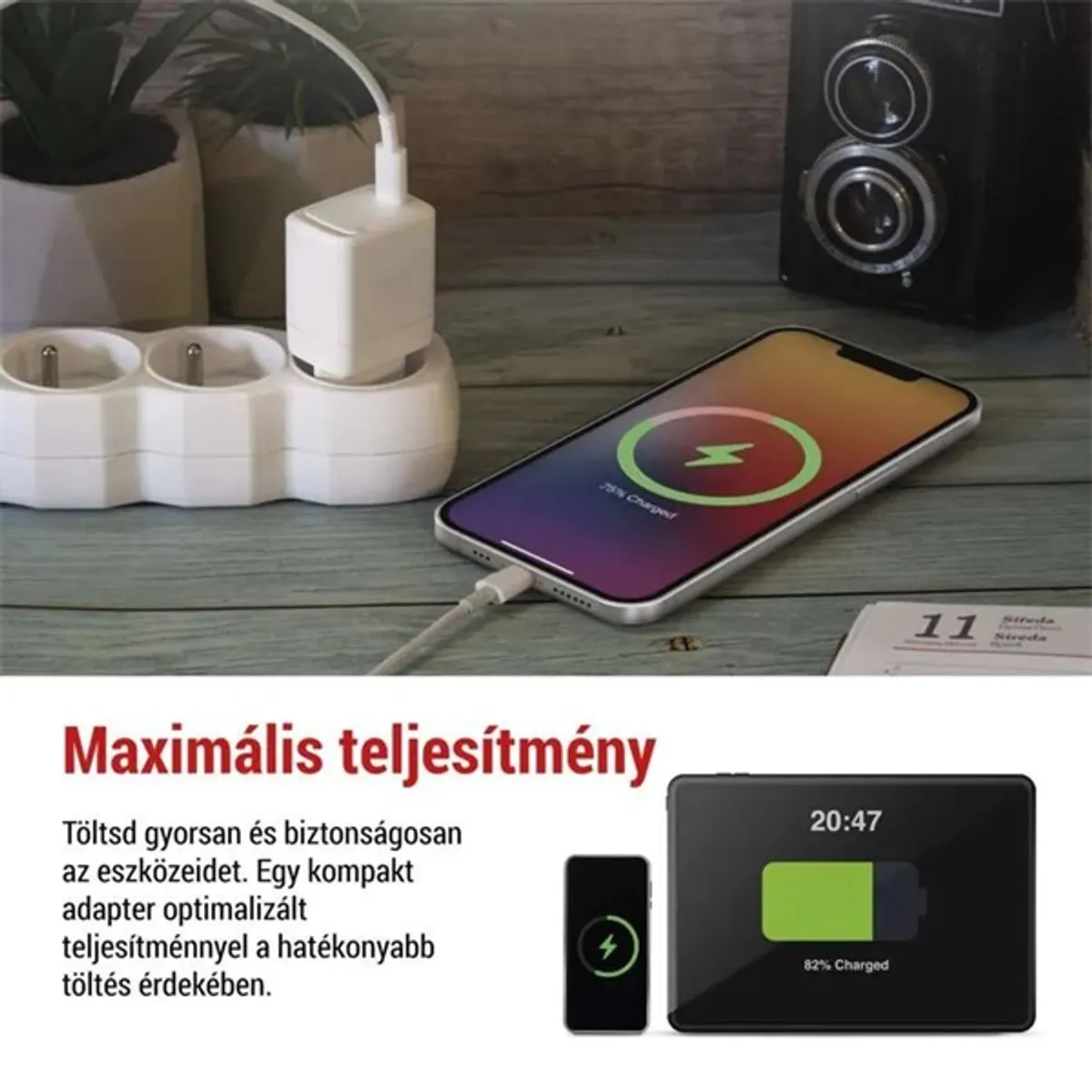 Emos GaN PD 20 W max. univerzális USB töltő #3
