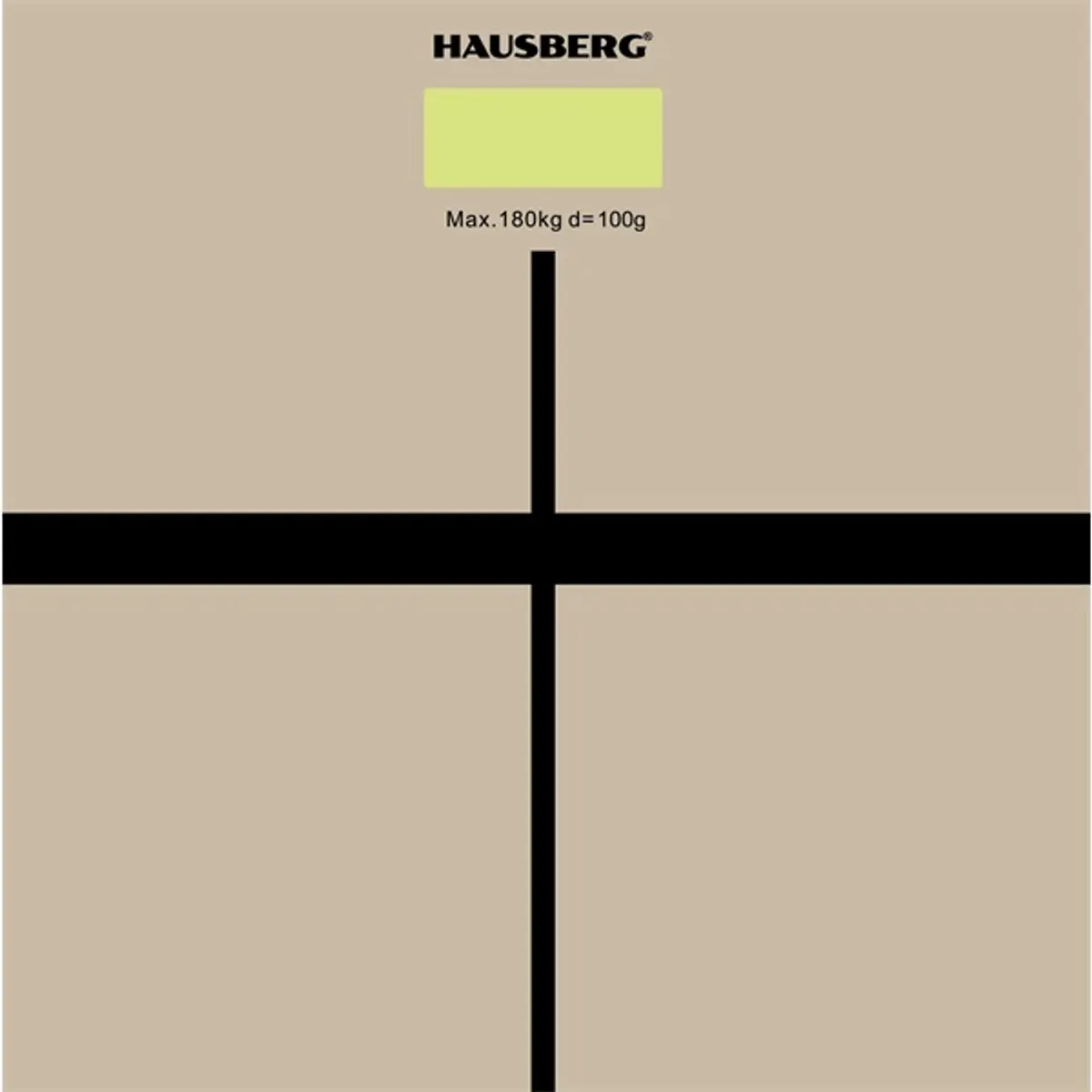 Hausberg HB-6003AB üveg fürdőszobai mérleg bézs #1