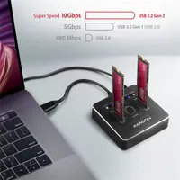 Axagon ADSA-M2C USB-C 3.2 M.2 fekete dual dokkoló állomás #8