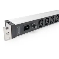 DIGITUS DN-95429 19" 1U PDU 230V 10A 9xIEC C13 aljzat IEC C14 csatlakozó 2m elosztósor #3