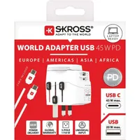 SKROSS 1.302474 PRO Light 45W USB-A/USB-C fehér világutazó adapter + Type-C kábel #4