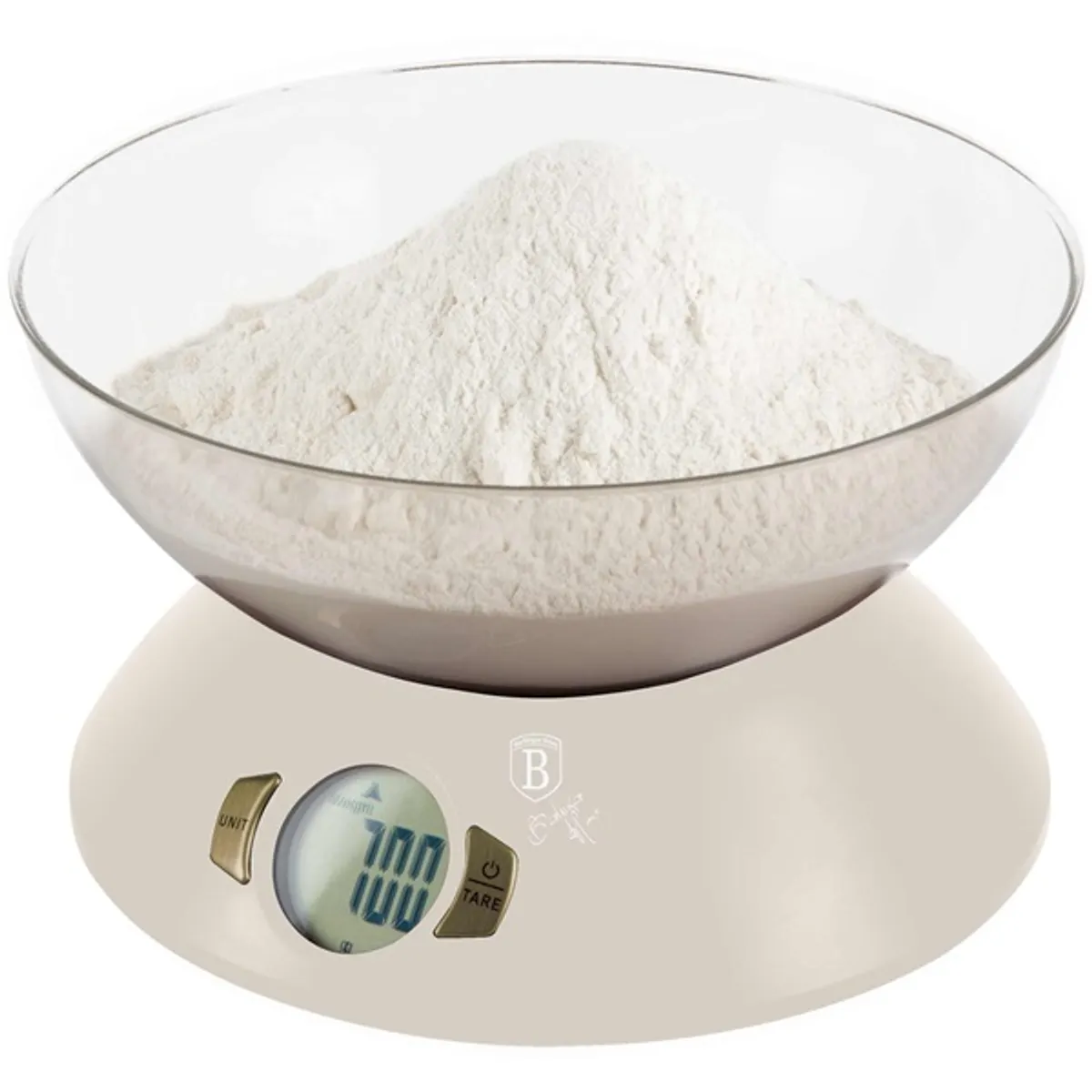 Berlinger Haus BH/9617 5 kg kapacitású matt krém tálas konyhai mérleg #1