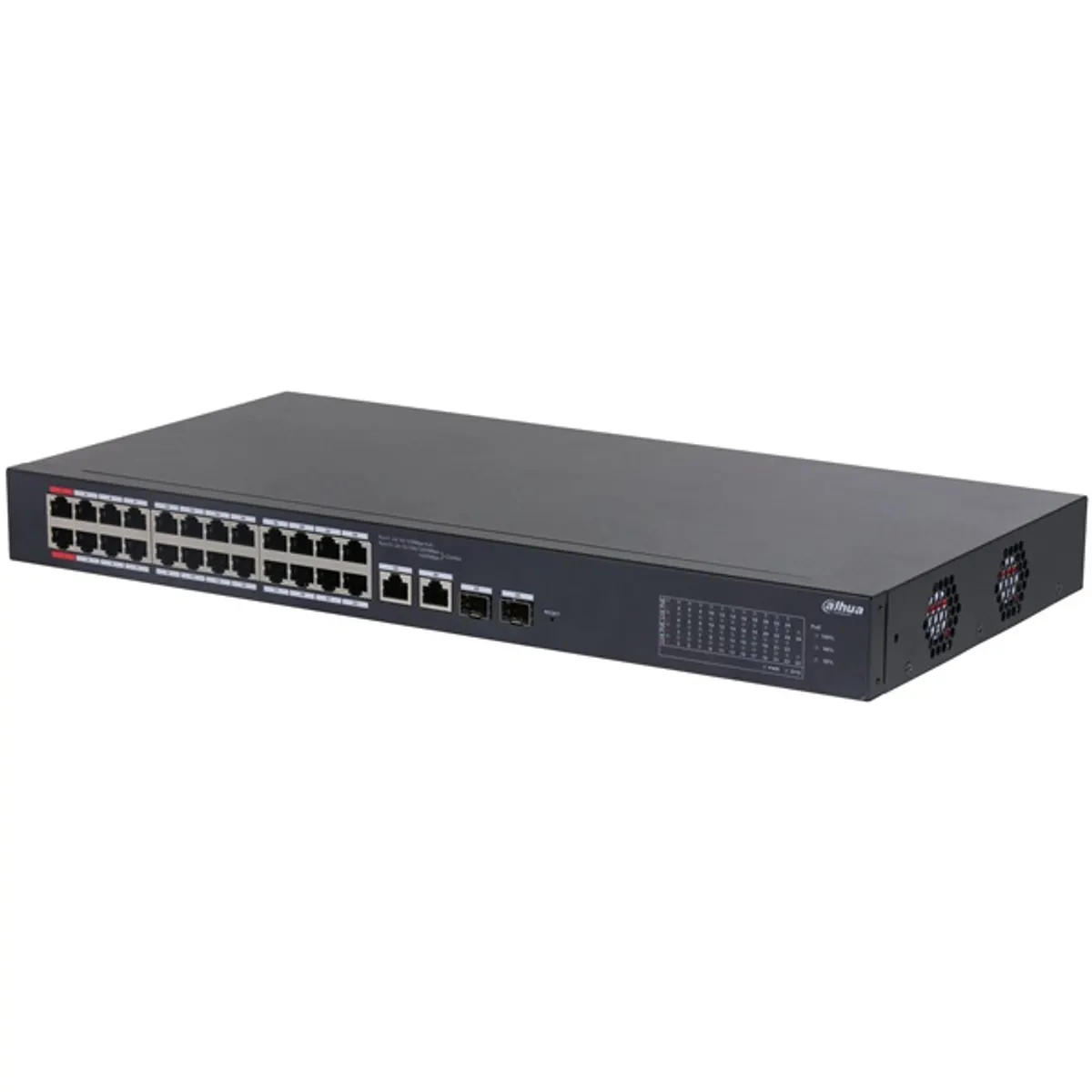 Dahua CS4226-24ET-375 24x10/100 Mbps PoE + 2x1 Gbps RJ-45/SFP Combo Uplink/375W/Cloud Managed PoE Switch #1