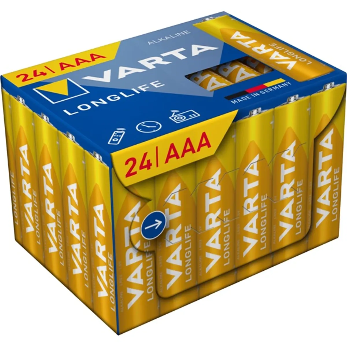 VARTA 4103301134 Longlife mikro AAA (LR03) mikroceruza elem 24db/csomag (műanyagmentes csomagolás) #1