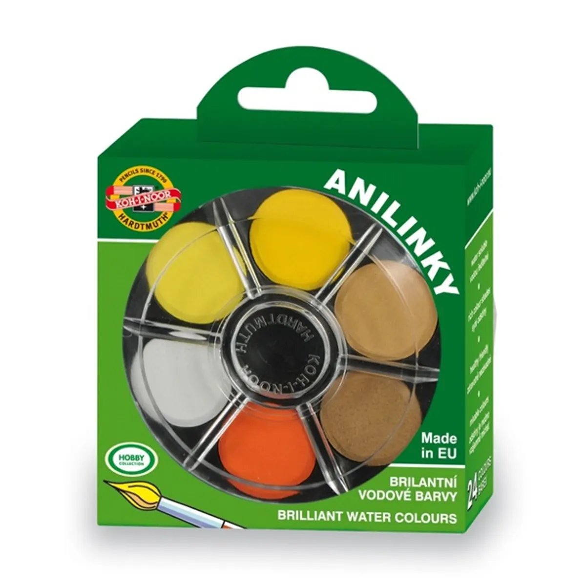 Koh-I-Noor brillant kerek 24 színű vízfesték készlet #1