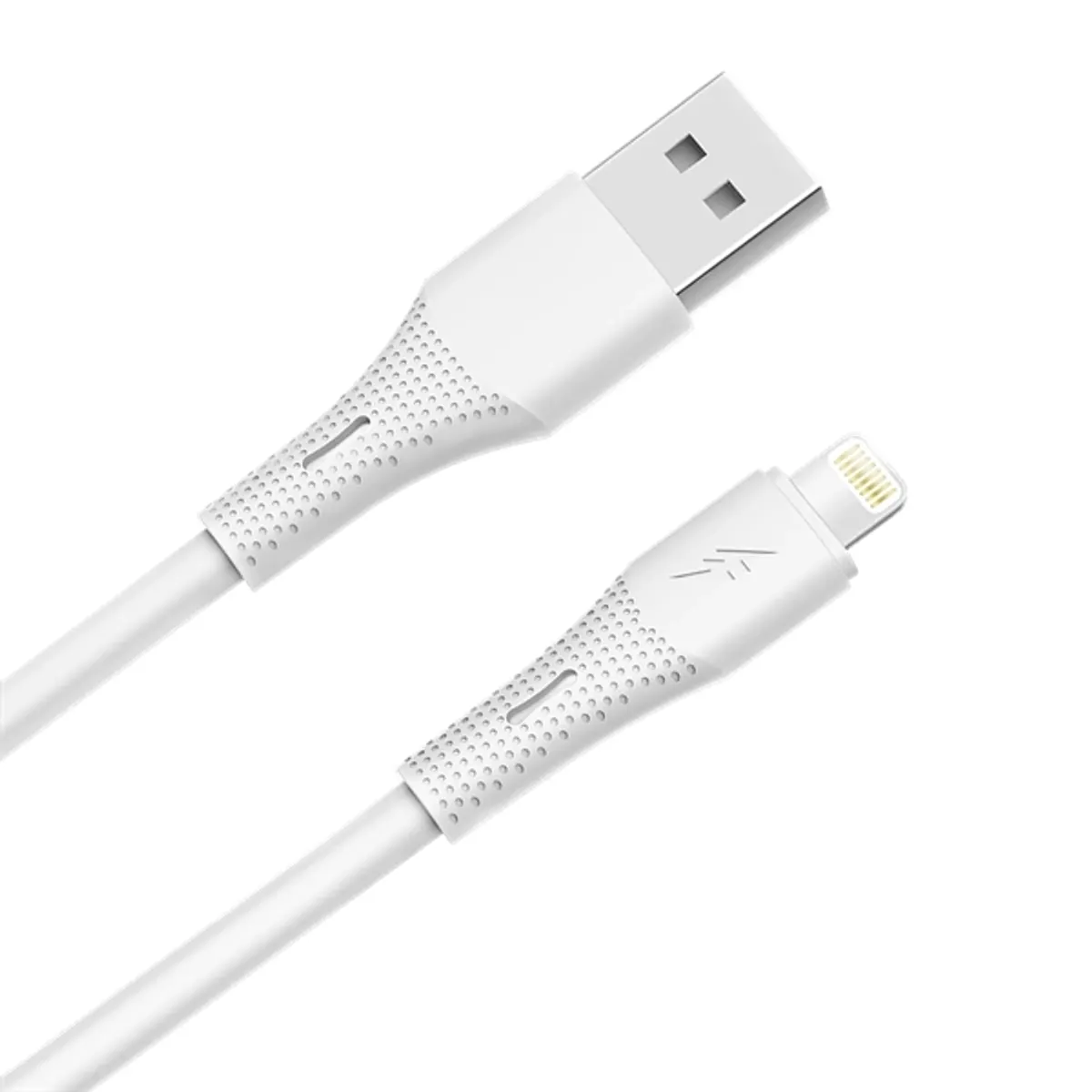 AVAX CB3304 USB-A – Lightning szilikon töltőkábel, 1.5 m, fehér #1