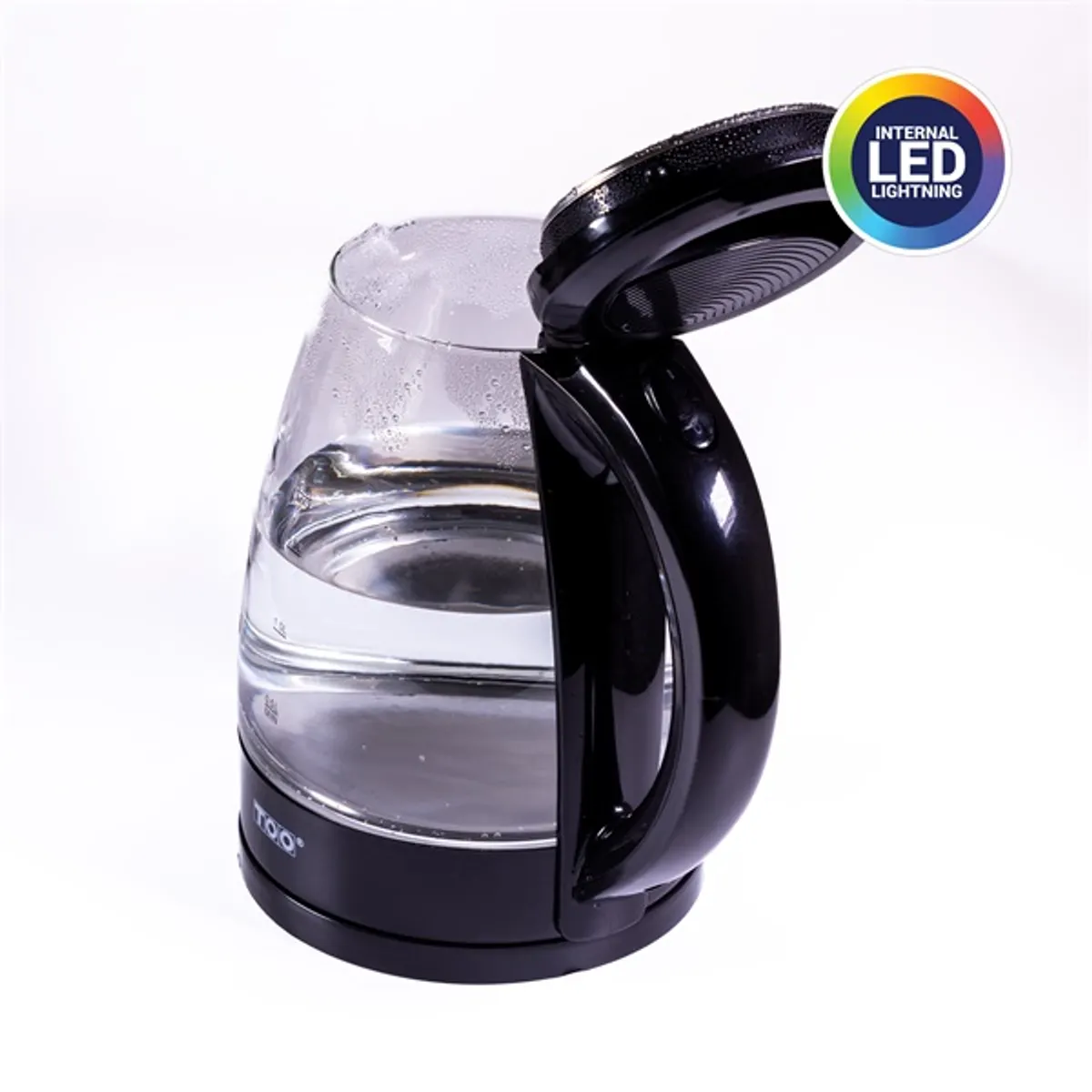 TOO KE-800 1,8L-es fekete üveg vízforraló #5