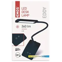 Emos Z7599B Eddy fekete asztali LED lámpa #3