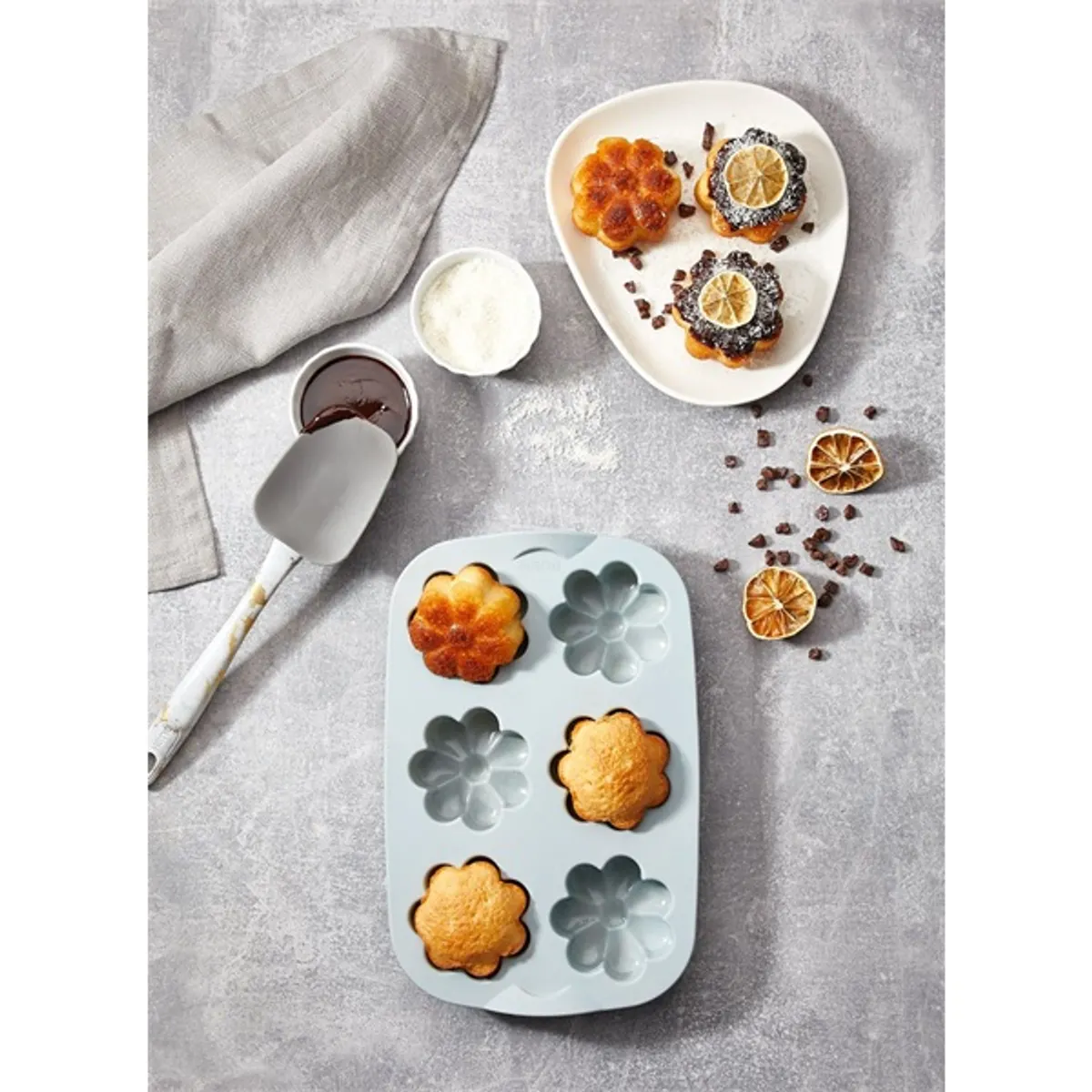 IRIS MIX szilikon muffin sütőforma 6 darabhoz, szürke, fekete vagy piros színű SL-3207 #9