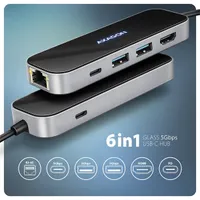Axagon HMC-6GLN USB-C 5Gbps GLASS 6in1 hub #2