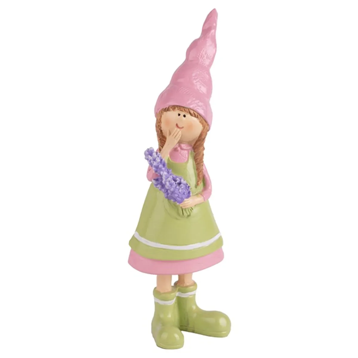 IRIS dekor műgyanta lány zöld/rózsaszín 5x14,9cm #1