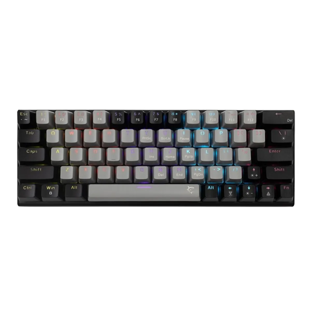 White Shark GK-002723V2-G-B/BL-HU Wakizashi 2 HUN szürke-fekete (blue switch) gamer billentyűzet #1
