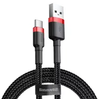 Baseus CATKLF-U91 Cafule 3m 2A USB A/USB C piros-fekete adat- és töltőkábel #1