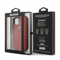 FERRARI iPhone 11 Pro Max függőlegesen csíkozott piros hátlap #4
