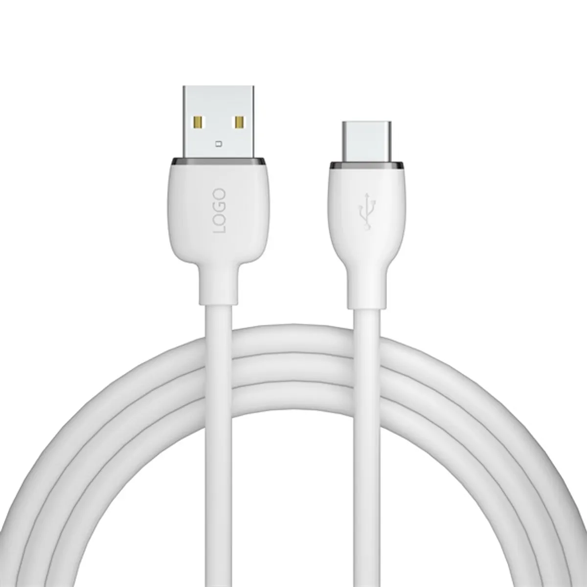 AVAX CB621 CREAMY+ USB A-Type C 2.4A, 1,5m fehér-ezüst gyorstöltő kábel #1
