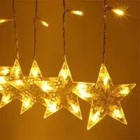 Iris Csillag alakú fix fényű/2,5m/távirányítós/meleg fehér/12db LED-es USB-s fényfüzér, fénydekoráció #2