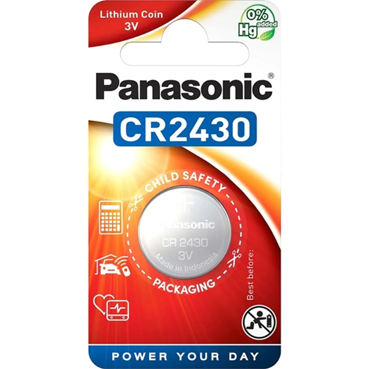 Panasonic CR2430 3V lítium gombelem 1db/csomag #1