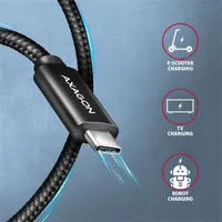 Axagon BUCM4X-CM10AB NewGEN+ 1m USB-C <> USB-C 4 Gen 3x2 / 240W kábel #6