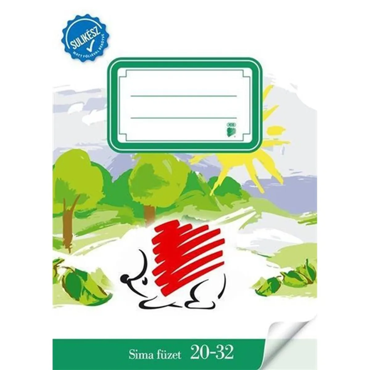 ICO Süni A5 20-32 bekötött sulikész sima füzet #1