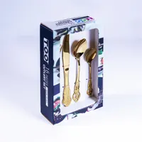 TOO KT-477 Royal 16 db-os arany evőeszköz készlet #2