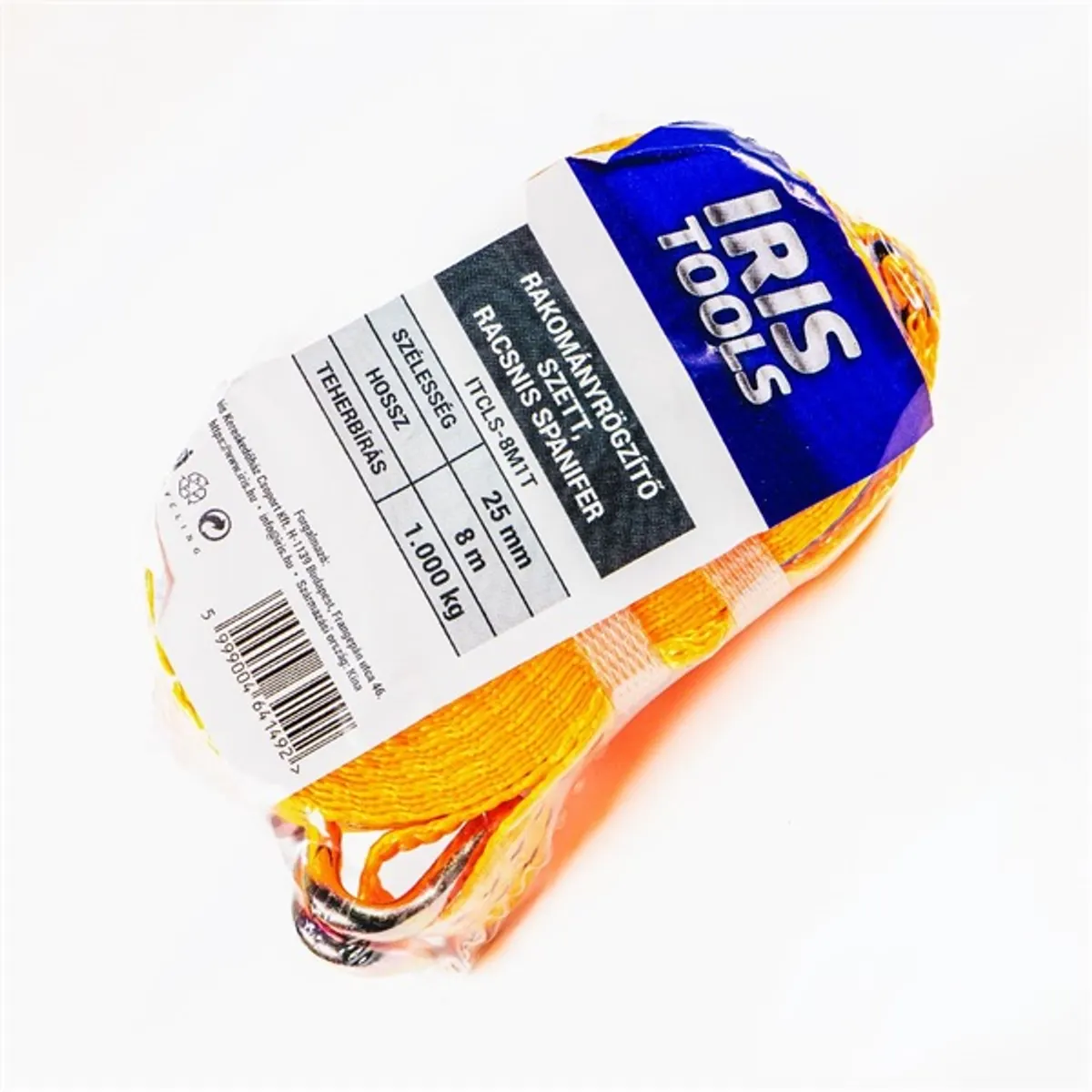 IRIS TOOLS ITCLS-8M1T rakományrögzítő szett, kétrészes racsnis spanifer, 1.000 kg, 8 m, 25 mm #1