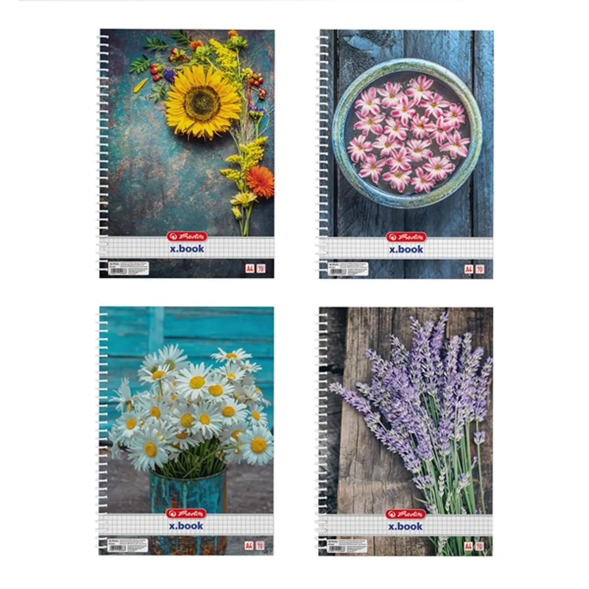 Herlitz Flower A4 70lapos kockás spirálfüzet #1