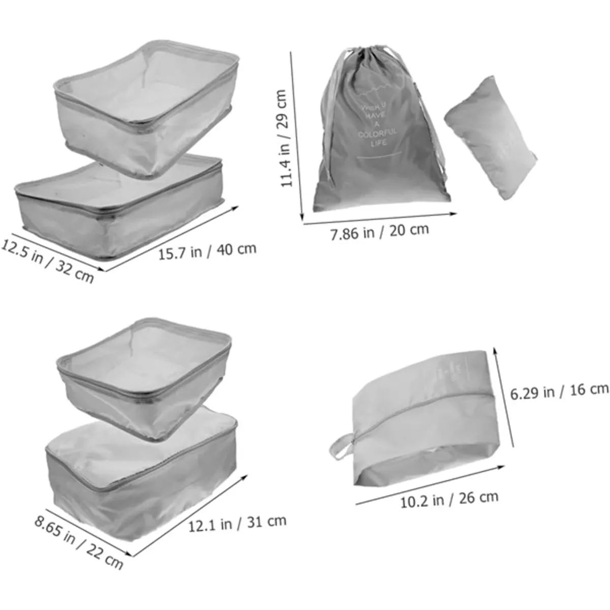 IRIS A02 Bőrönd csomag rendszerező 7 db-os #7